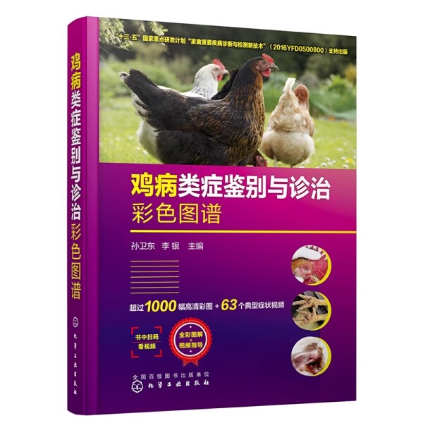 鸡病类症鉴别与诊治彩色图谱 诊疗防治养鸡技术书鸡常见症状诊断防控策略兽医书籍 孙卫东 化学工业出版社9787122360397