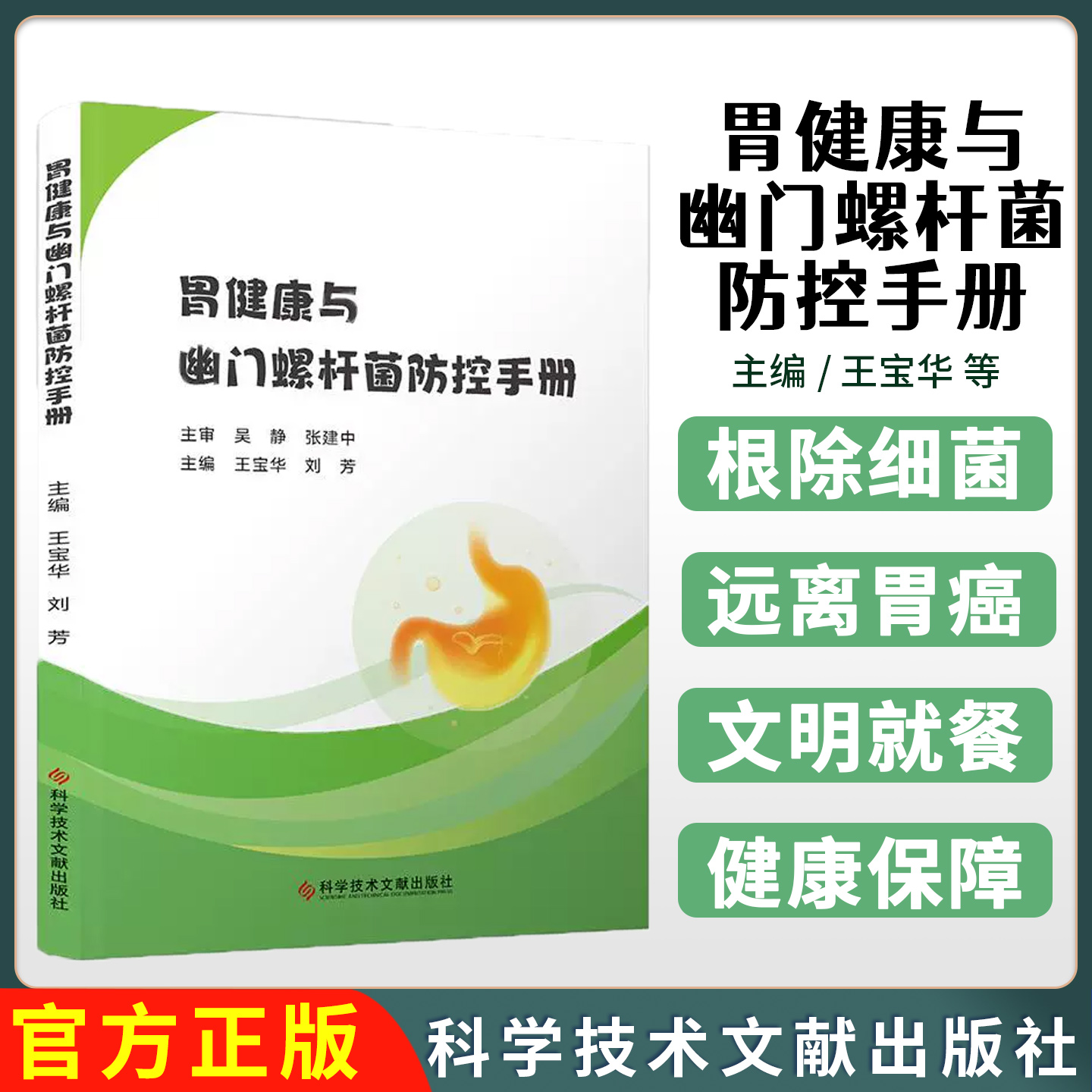 胃健康与幽门螺杆菌防控手册 王宝华 刘芳 常见消化系统疾病慢性胃炎消化性溃疡胃癌防控通俗易懂家庭健康生活科普读物