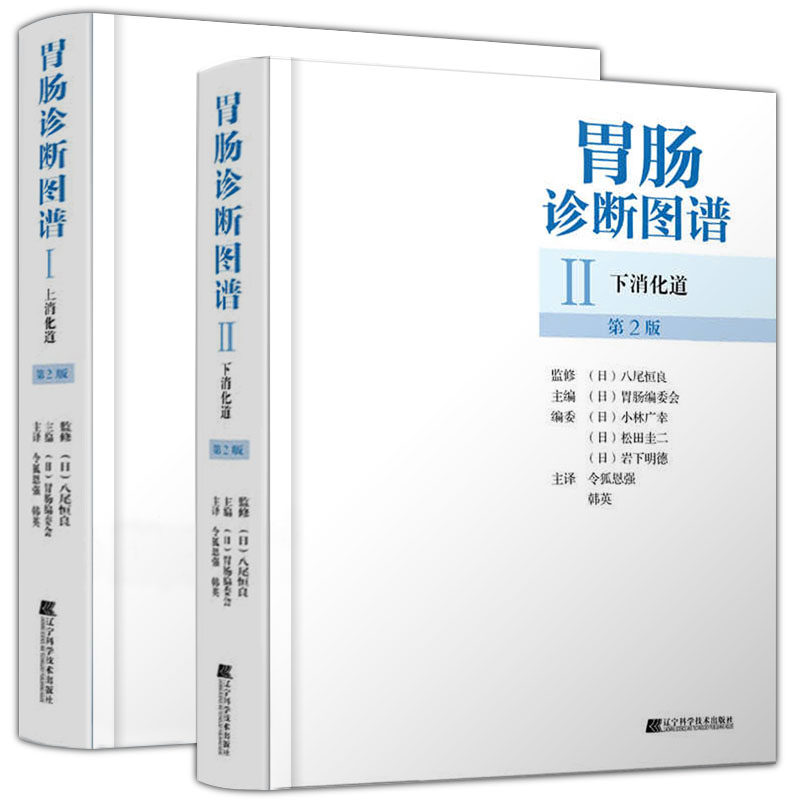 胃肠诊断图谱：上下消化道第2版 (共2册)  辽宁科学技术出版社 临床胃肠病学图谱 实用消化内科临床医学书籍 胃肠病学诊断技术