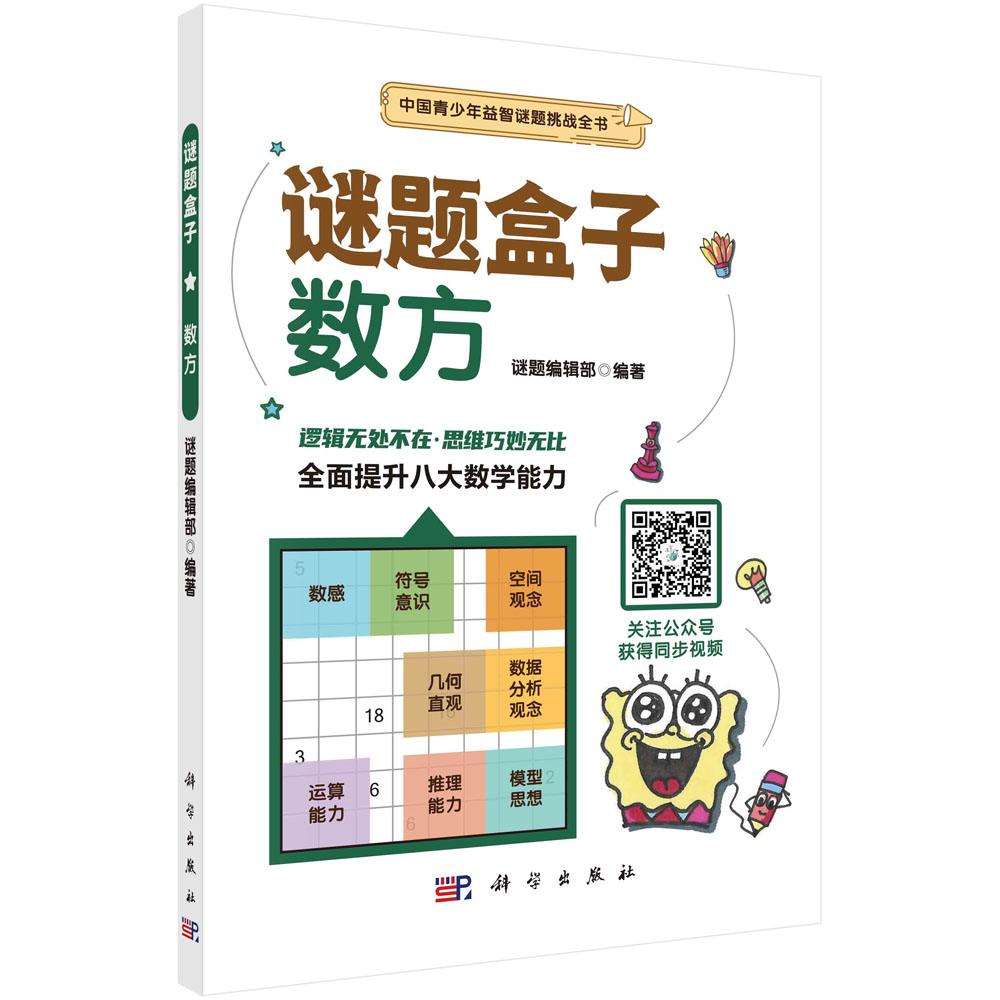 数方谜题盒子 逻辑推理转换观察角度和思考方式书训练思维灵活性益智游戏数学书几何空间运算能力数据分析推理能力益智游戏数学
