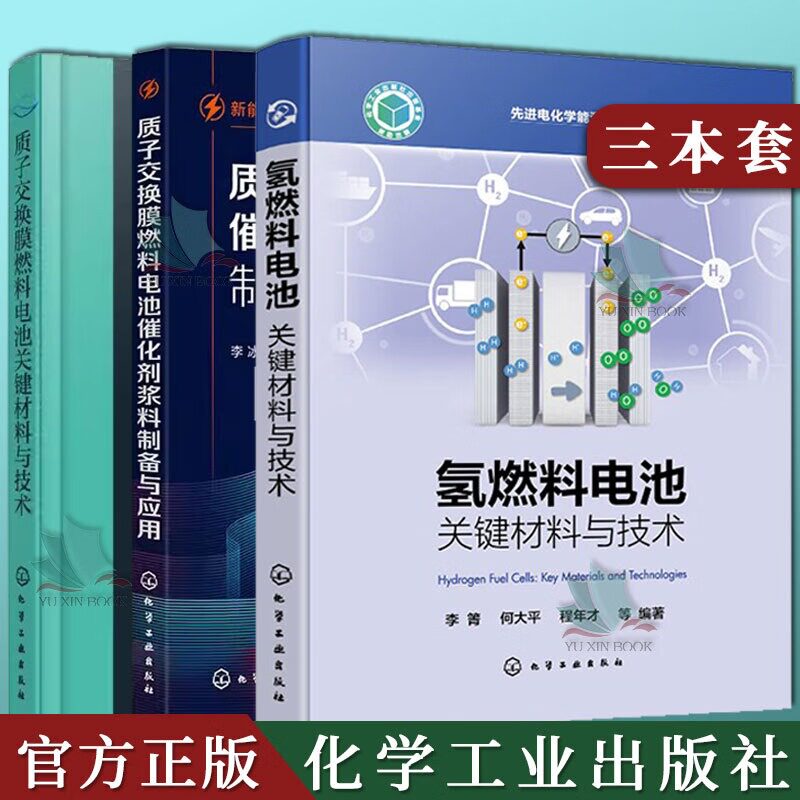 3本氢燃料电池关键材料与技术 先进电化学能源存储与转化技术丛书+质子交换膜燃料电池催化剂浆料制备与应用+电池关键材料与技术