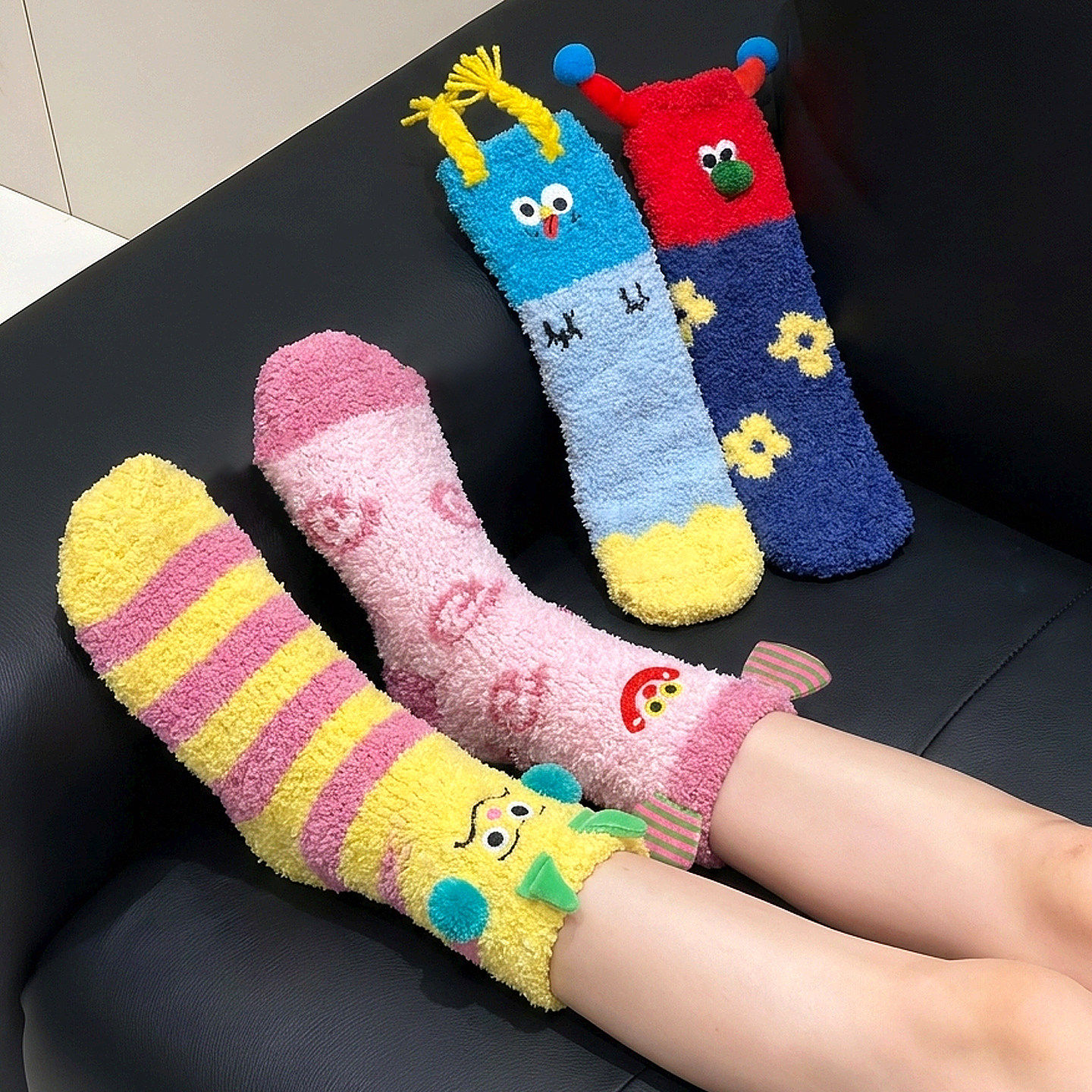 保暖地板袜睡眠儿童珊瑚绒