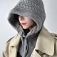巴拉克拉法帽女秋冬新款 帽子围脖一体韩版 休闲保暖护耳毛线针织帽