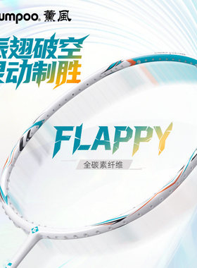 KUMPOO薰风羽毛球拍全碳素纤维4U5U比赛训练球拍熏风FLAPPY飞扬