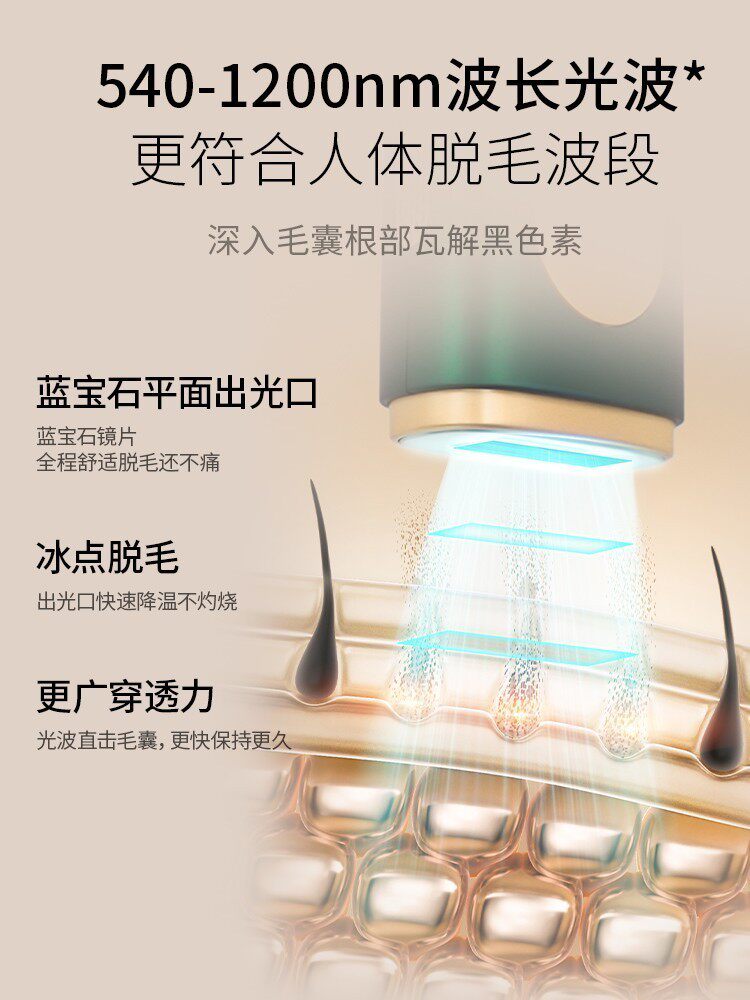 Sapphire Hair Removal Device with Freezing Point Tech - Taobao product photo 2