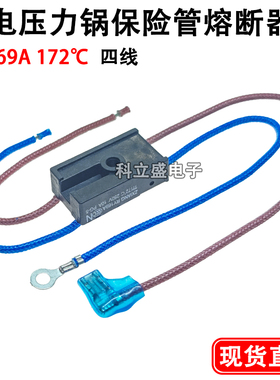 美电压力锅温度保险管RY169A TF172℃保险熔断器10A保险丝管四线