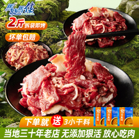 马晓马佳齐齐哈尔烤肉家庭烤肉食材新鲜生牛肉户外烧烤拌肉2斤