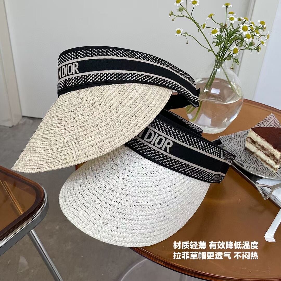 遮阳拉菲草帽小众高级黑色防晒调节镂空夏季品质百搭潮牌舒适超大