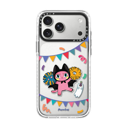 适用苹果15iPhone14plus16亚克力白边13promax17磁吸Magsafe可爱蝙蝠猫手机壳12防摔11新款高级感保护套