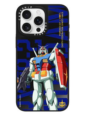 CASE适用苹果15iPhone14plus16黑色镜面13promax17磁吸高达机甲战士xr手机壳12防摔11新款xs高级感tif保护套