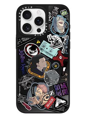 CASE适用苹果15iPhone14plus16黑色镜面13promax17磁吸动漫咒术回战xr手机壳12防摔11新款xs高级感tif保护套