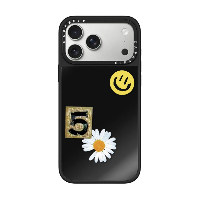 CASE适用苹果15iPhone14plus16镜面13promax17磁吸手机壳权志龙同款GD雏菊笑脸12防摔11xs高级感xr保护套tif