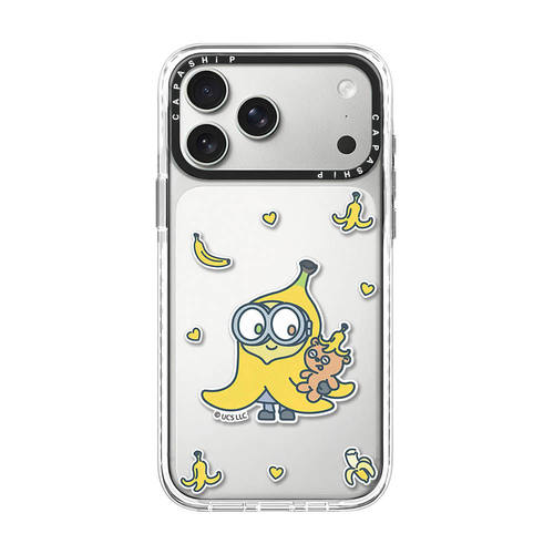 适用苹果15iPhone14plus16亚克力白边13promax17磁吸Magsafe可爱小黄人手机壳12防摔11新款高级感保护套