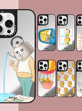 CASE适用苹果15iPhone14plus16镜面13promax17磁吸长颈鹿Keigo创意xr手机壳12防摔11新款xs高级感tif保护套
