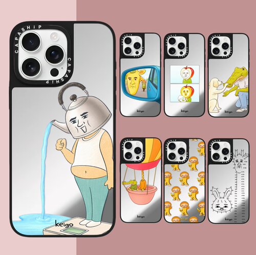 C家适用苹果15iPhone14plus16镜面13promax17/18磁吸长颈鹿Keigo创意xr手机壳12防摔11新款xs高级感tif保护套