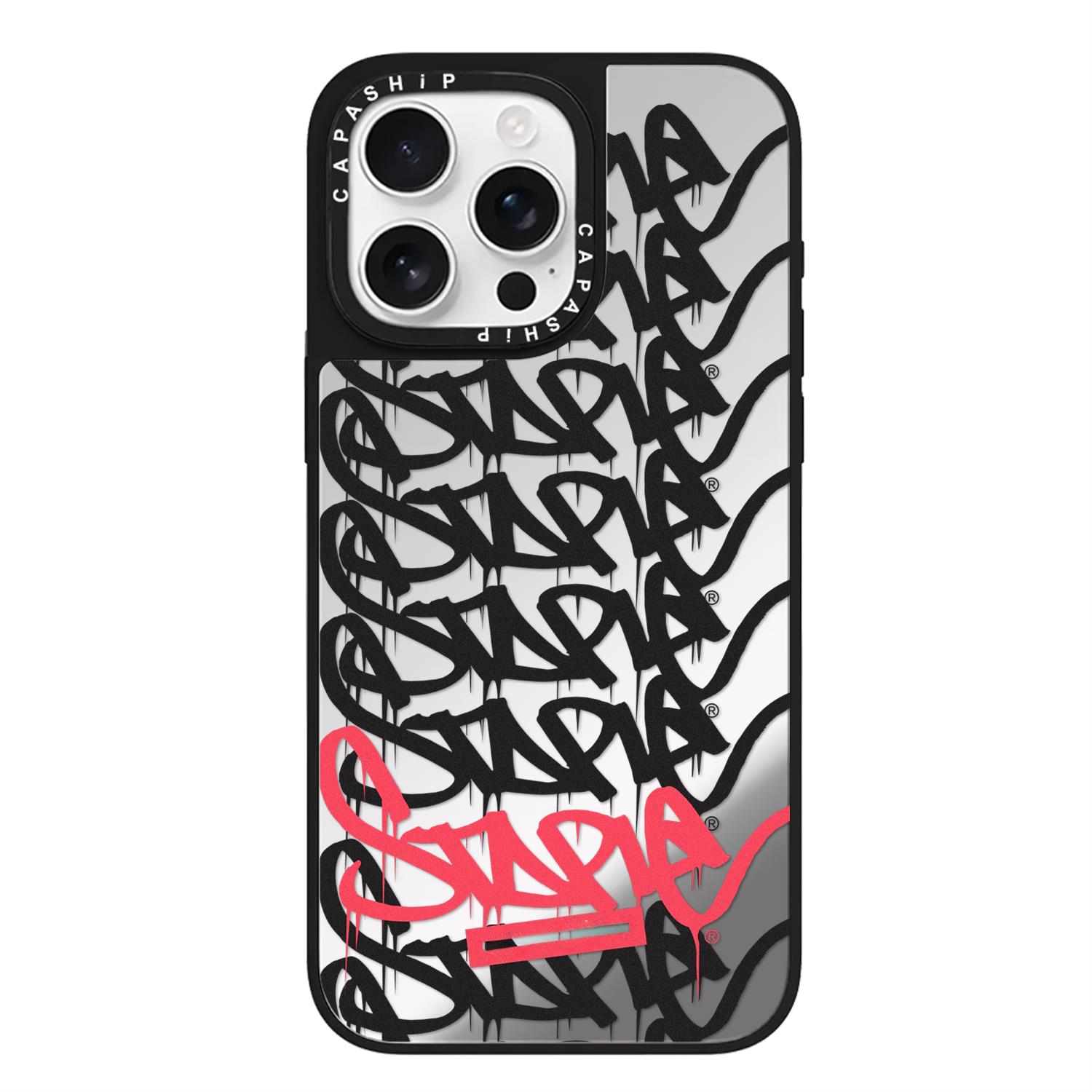 CASE适用苹果15iPhone14plus16镜面13promax17磁吸潮牌staple/xr手机壳12防摔11新款xs高级感tif保护套