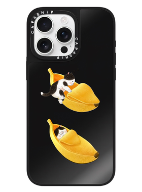 CASE适用苹果15iPhone14plus16黑色镜面13promax17磁吸可爱猫猫创意xr手机壳12防摔11新款xs高级感tif保护套