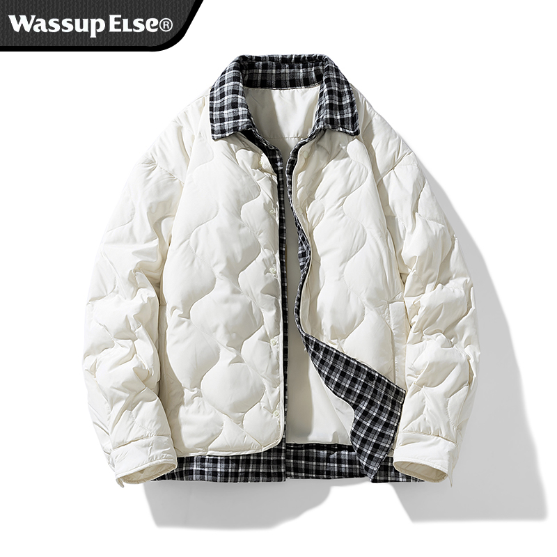白鸭绒冬季羽绒服男WASSUPELSE