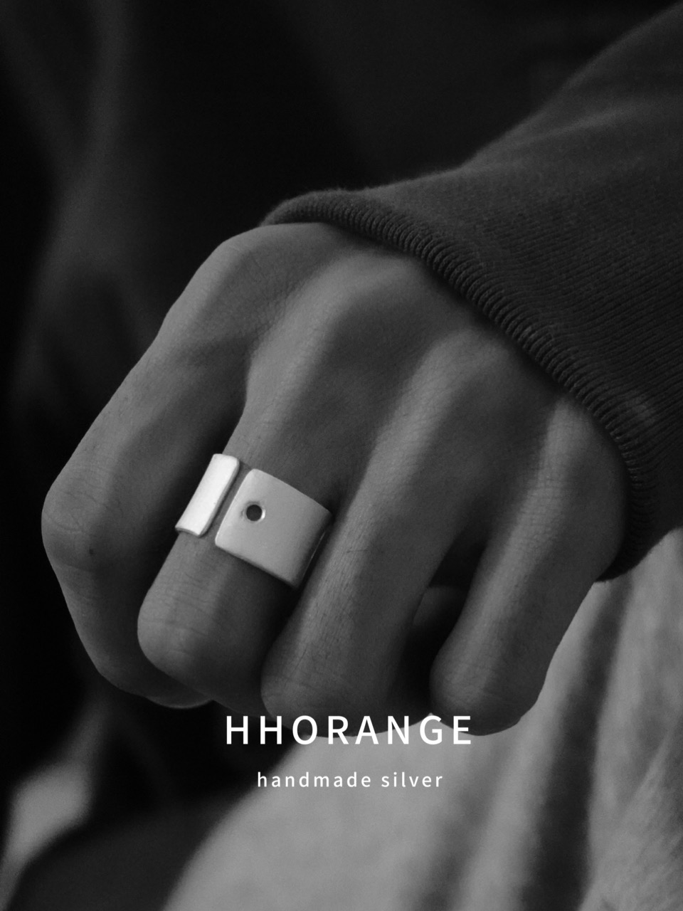 HHORANGE原创小众纯银极简戒指