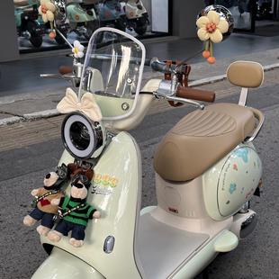 九号电动车装饰小配件小翅膀可爱耳朵小花蝴蝶结爱玛台铃尾部摆件