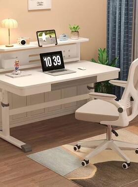 Handcrank升降 desk with drawer, office desk for home use, computer desk for bedroom, student study