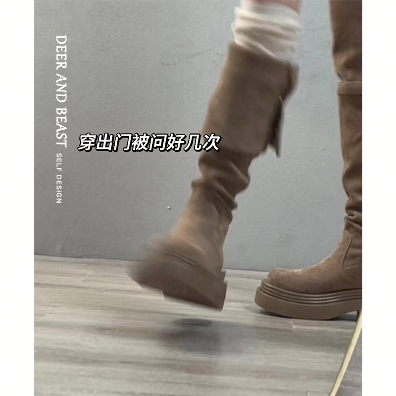 一靴三穿!!厚底长筒靴女2025新款