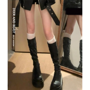 今年超火 爆款 靴子早秋 巨好看 绝美超火小长靴女厚底2025年新款