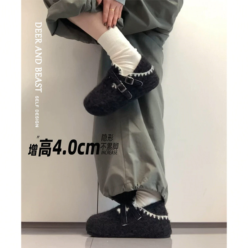 现货版~厚底内增高加绒勃肯鞋女全包2025秋冬新款真皮两穿毛毛鞋,女鞋,勃肯鞋/软木鞋,淘宝优惠券,粉丝福利购,淘宝优惠卷