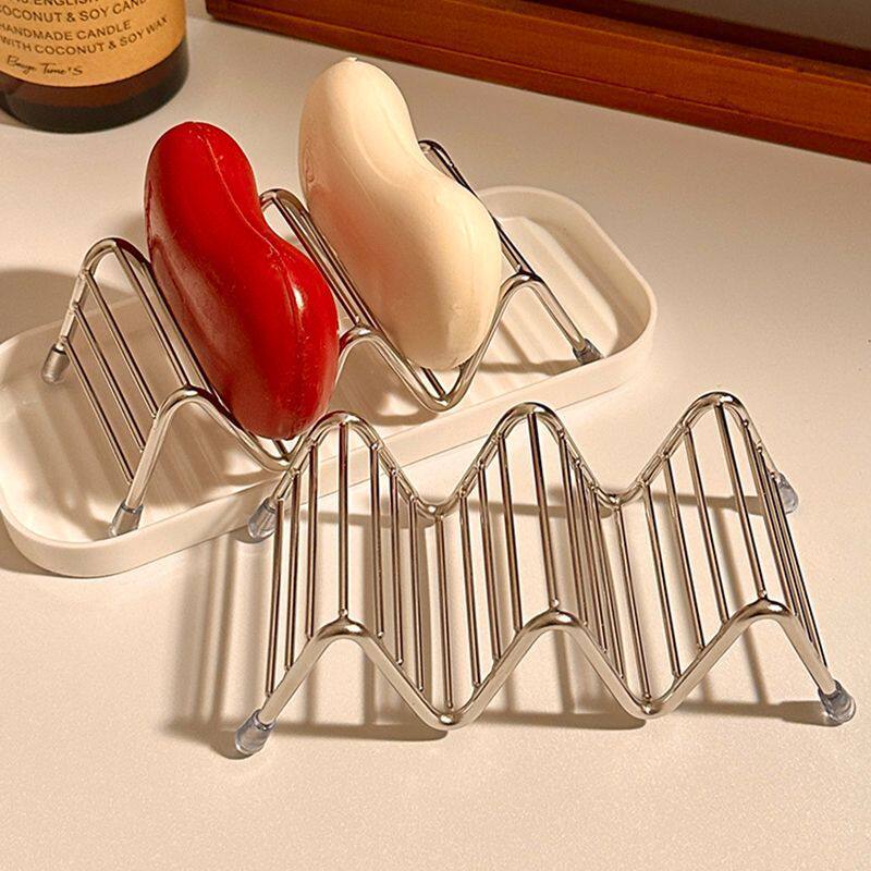 肥皂盒简约不锈钢w型收纳架创意家用卫生间沥水肥皂托香皂置物架