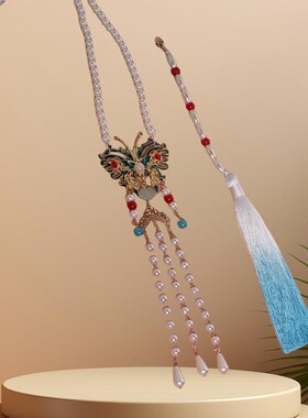 百搭夏季爆款发夹冷淡风头饰长款蝴蝶发卡鲨鱼夹超仙气新款盘发