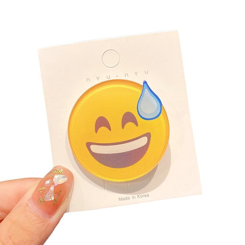 小发夹黄豆冷汗流汗刘海发夹头饰夹子大人可爱汗滴无语emoji - 实物图