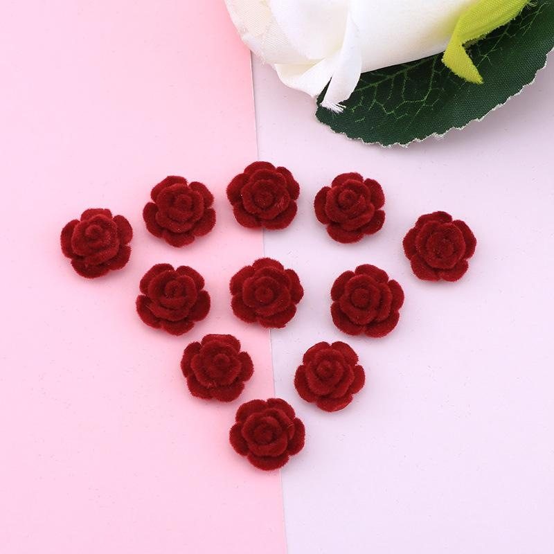 ins贴片发夹配件树脂植绒玫瑰花耳饰收纳盒diy奶油胶手机壳,居家布艺,珠子/钻饰/花朵等配饰,淘宝优惠券,粉丝福利购,淘宝优惠卷