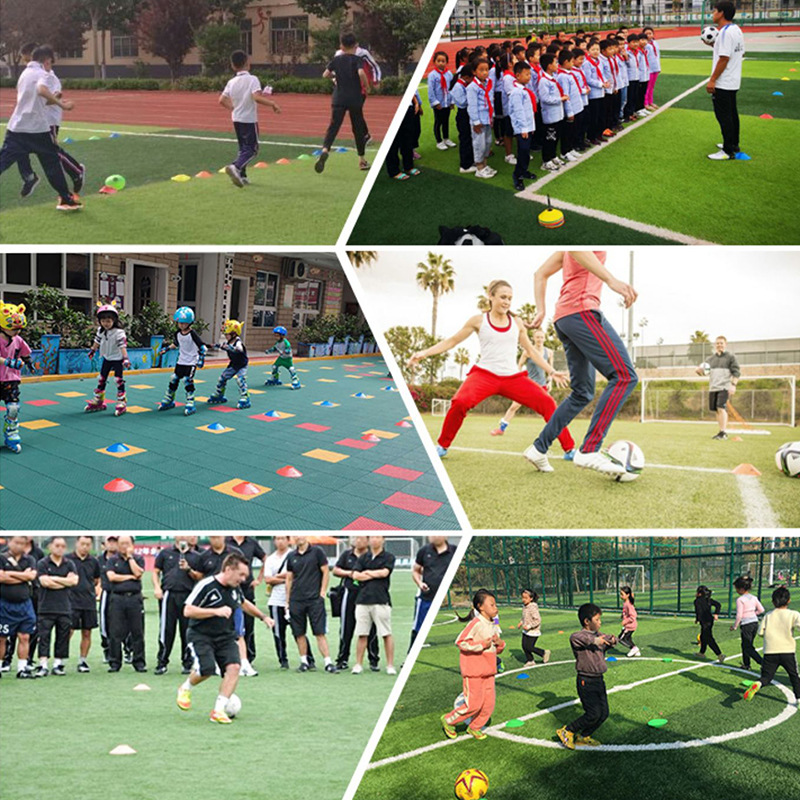 学校标志碟圆口草帽路锥障碍物运动训练足球训练标志碟训练篮球