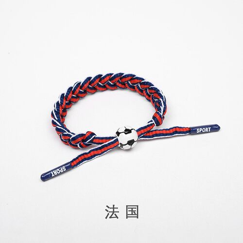 编织手绳世界杯欧洲杯运动手环法国C罗世界杯手环巴西足球德国