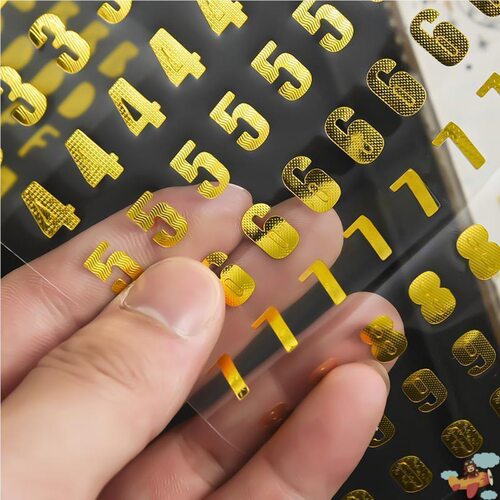 记号杯子识别贴手账日记diy数字烫金字母贴字母平面计划表贴纸