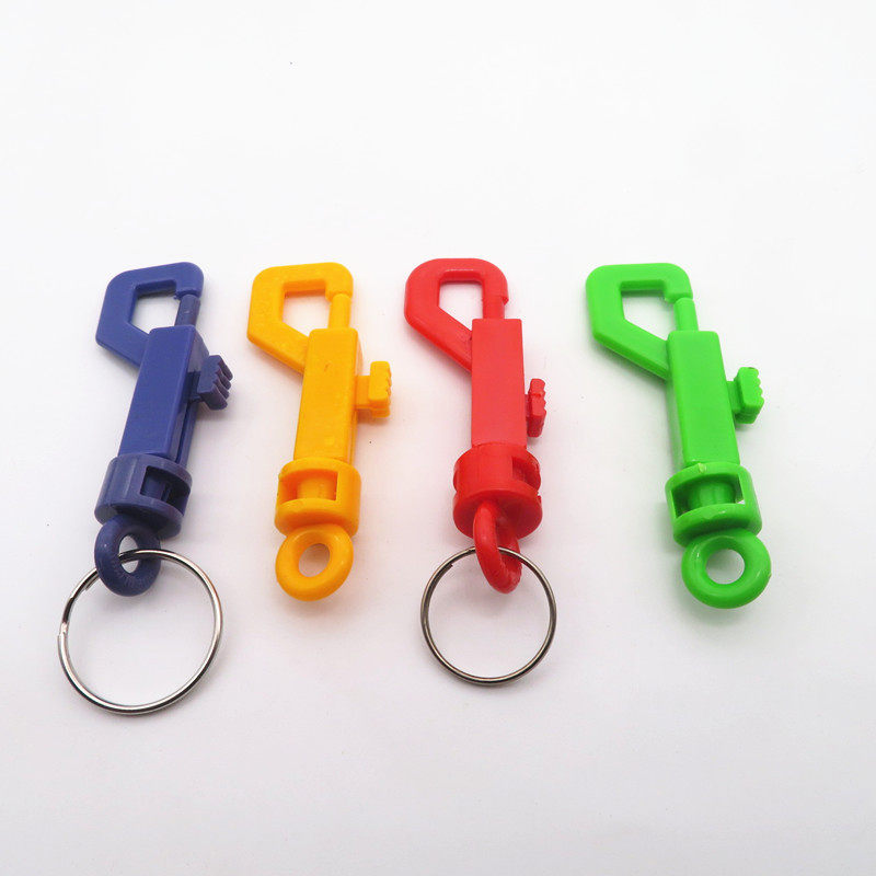 p字钥匙扣p字扣弹簧钥匙链配件塑料扣带圈25MM塑料钥匙扣