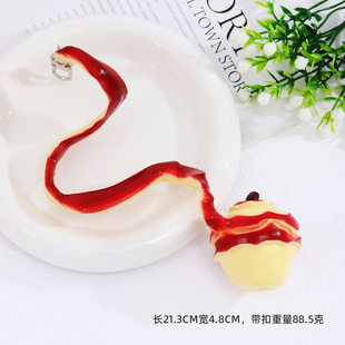 彷真假苹果果核皮搞怪节日礼物平安食玩钥匙扣摆件包挂件diy