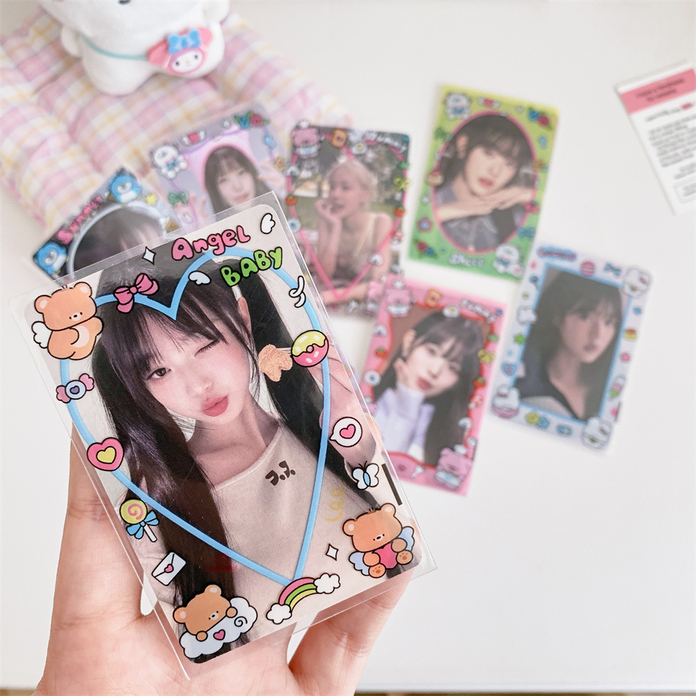内页装饰韩国爱豆韩国卡通三寸小卡收纳卡套内娱追星装饰少女明星