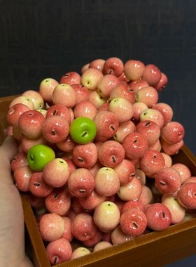 超可爱绿苹果树脂小红书同款配饰小苹果树脂苹果手串DIY礼物