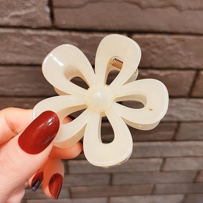 果冻色头饰抓夹发抓发量少少女心小鲨鱼高马尾发夹头发山茶花女