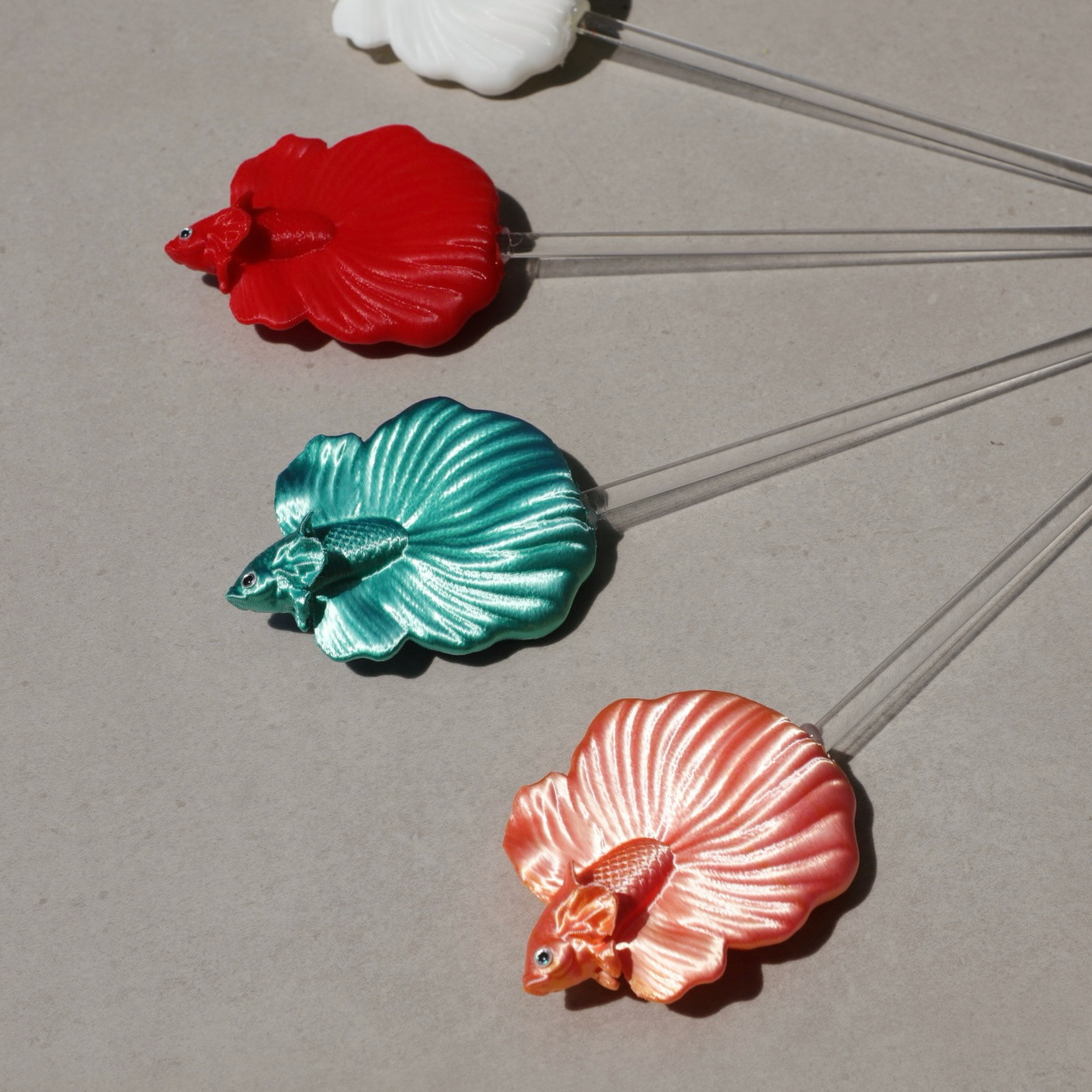 泰国斗鱼趣味工具互动观赏鱼仿真逗鱼棒小型神器训练棒仿生展尾