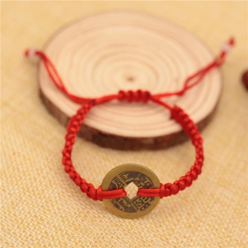 五帝钱手链编织绳女黄铜红绳脚链吉祥物中国结手链挂件,饰品/流行首饰/时尚饰品新,手链,淘宝优惠券,粉丝福利购,淘宝优惠卷