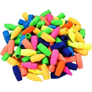 橡皮头擦几何体笔头橡皮头擦橡皮铅笔头套头子弹头橡皮擦套弹头