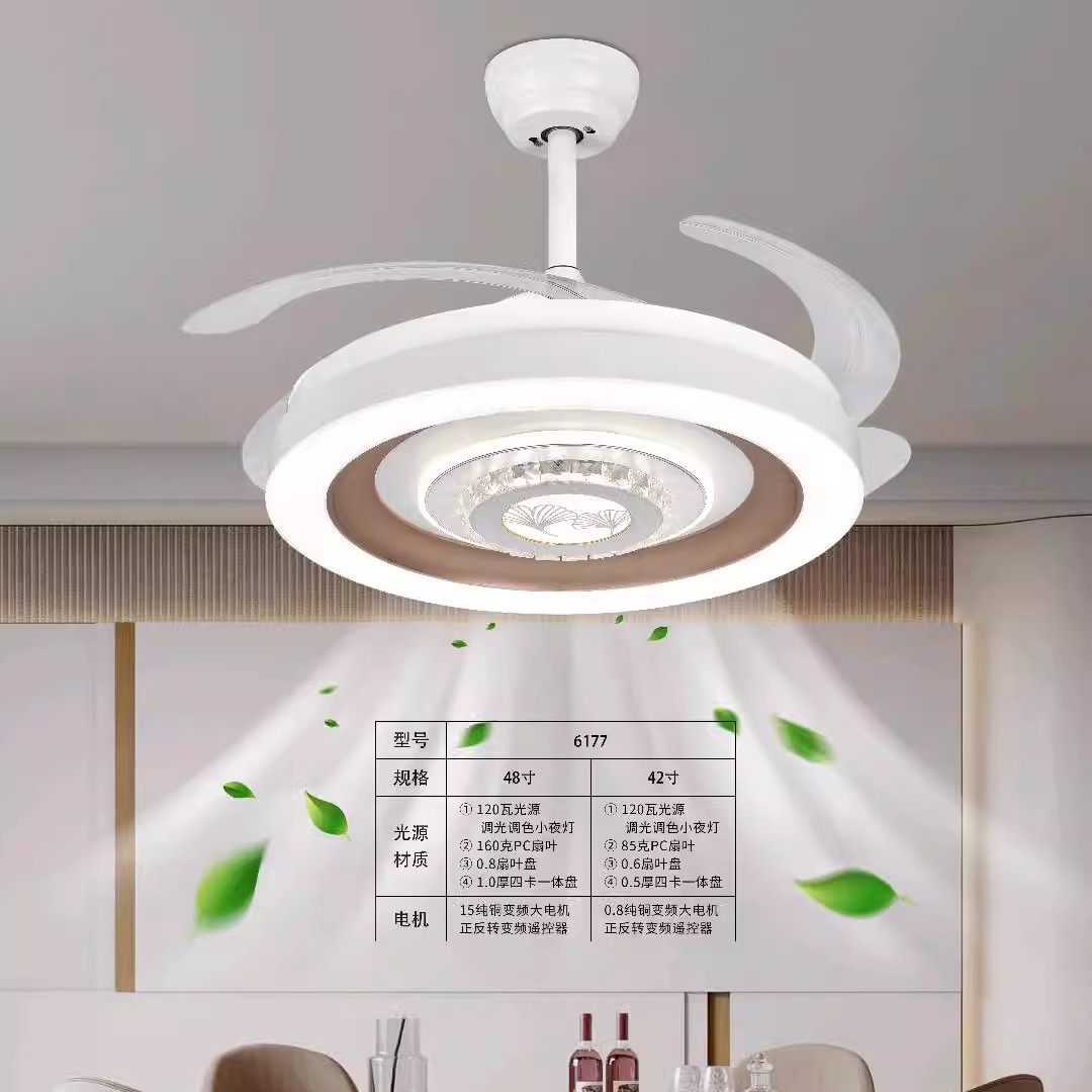 风扇灯2025新款家用客厅餐厅吊扇