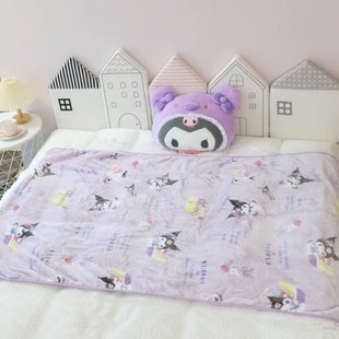 卡通美乐蒂抱枕毯子二合一办公室车载午睡午休空调毯沙发毯被子