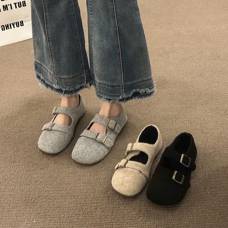 平底单鞋女2025新款春秋季豆豆鞋法式玛丽珍女鞋温柔晚晚鞋毛毛鞋