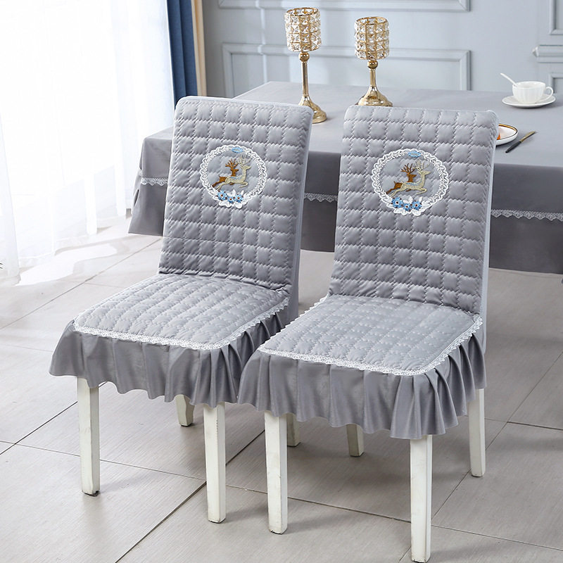 加厚椅子套罩全包防滑软包椅座套实木餐桌椅套秋冬餐厅餐桌餐椅套