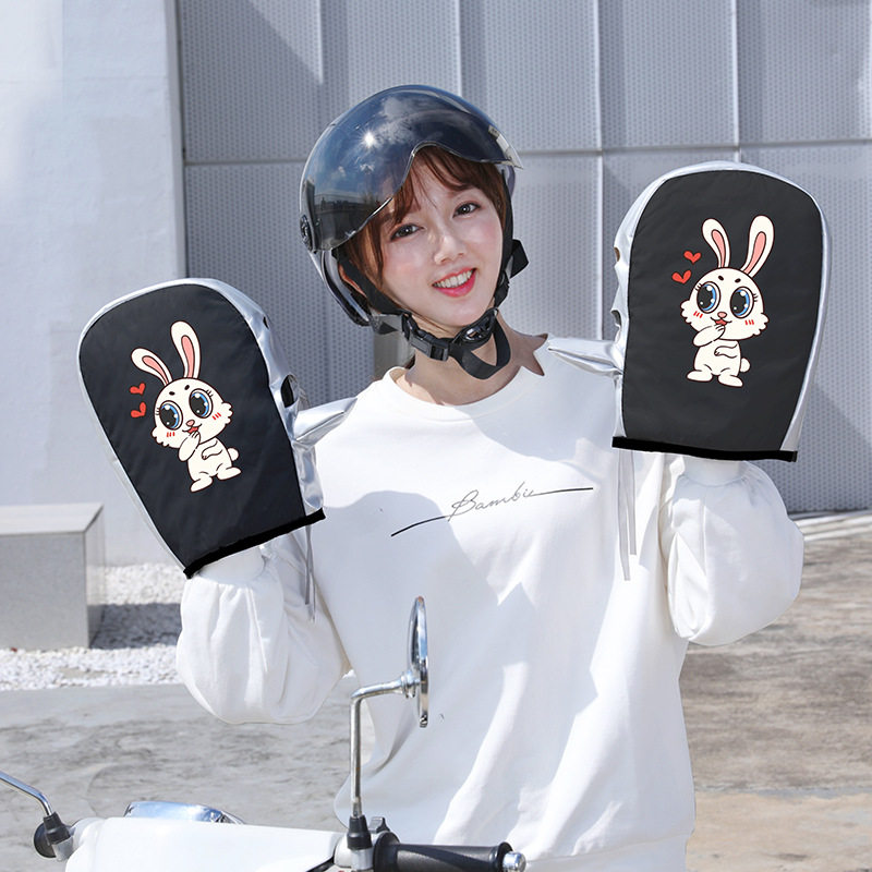 电动车手套冬季挡风电车护手防风加绒防水保暖防寒冷电瓶车手把套