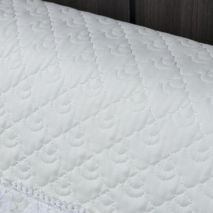 定做全包蕾丝欧式夹棉床头套床头罩公主风防尘罩木皮床布艺保护套