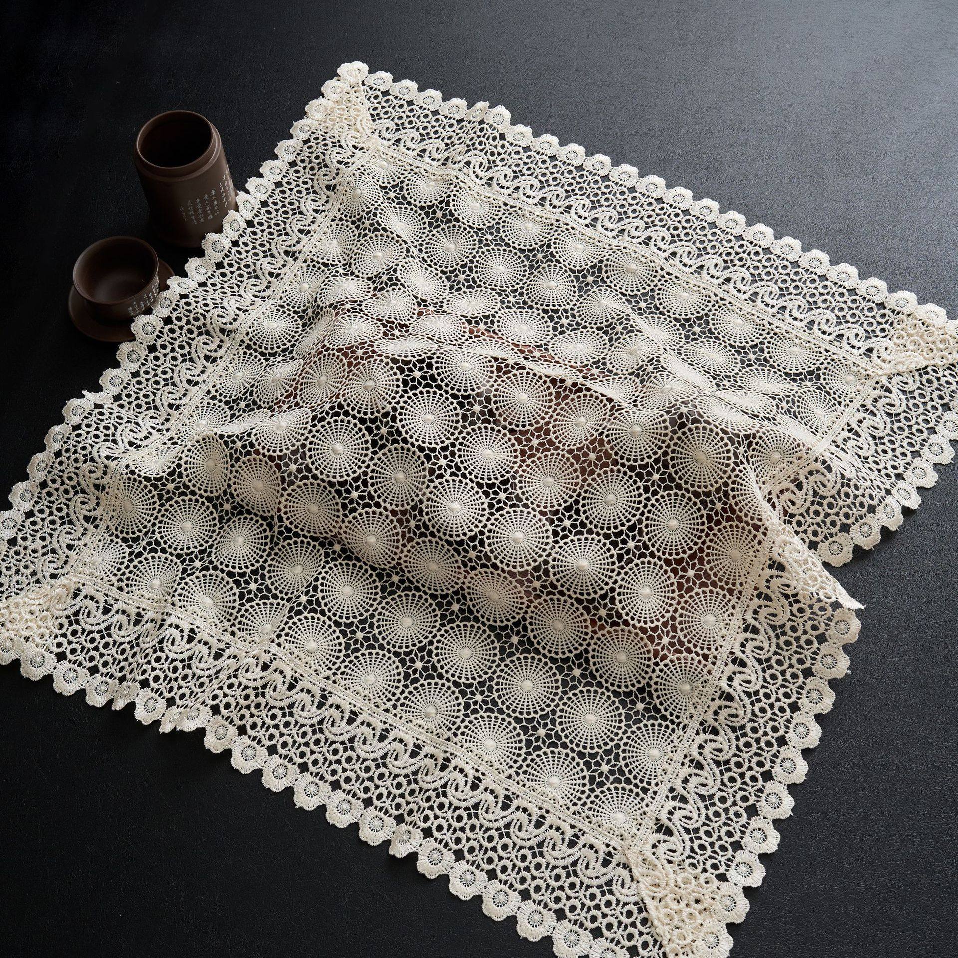 简约田园蕾丝布艺茶盘防尘罩套方形茶台茶海茶托盘多用盖巾,居家布艺,净化器罩,淘宝优惠券,粉丝福利购,淘宝优惠卷